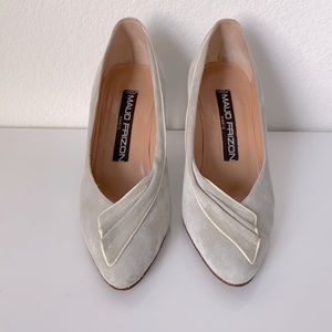 French designer Maud Frizon genuine suede pumps